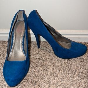 Torrid Blue Velvet heels